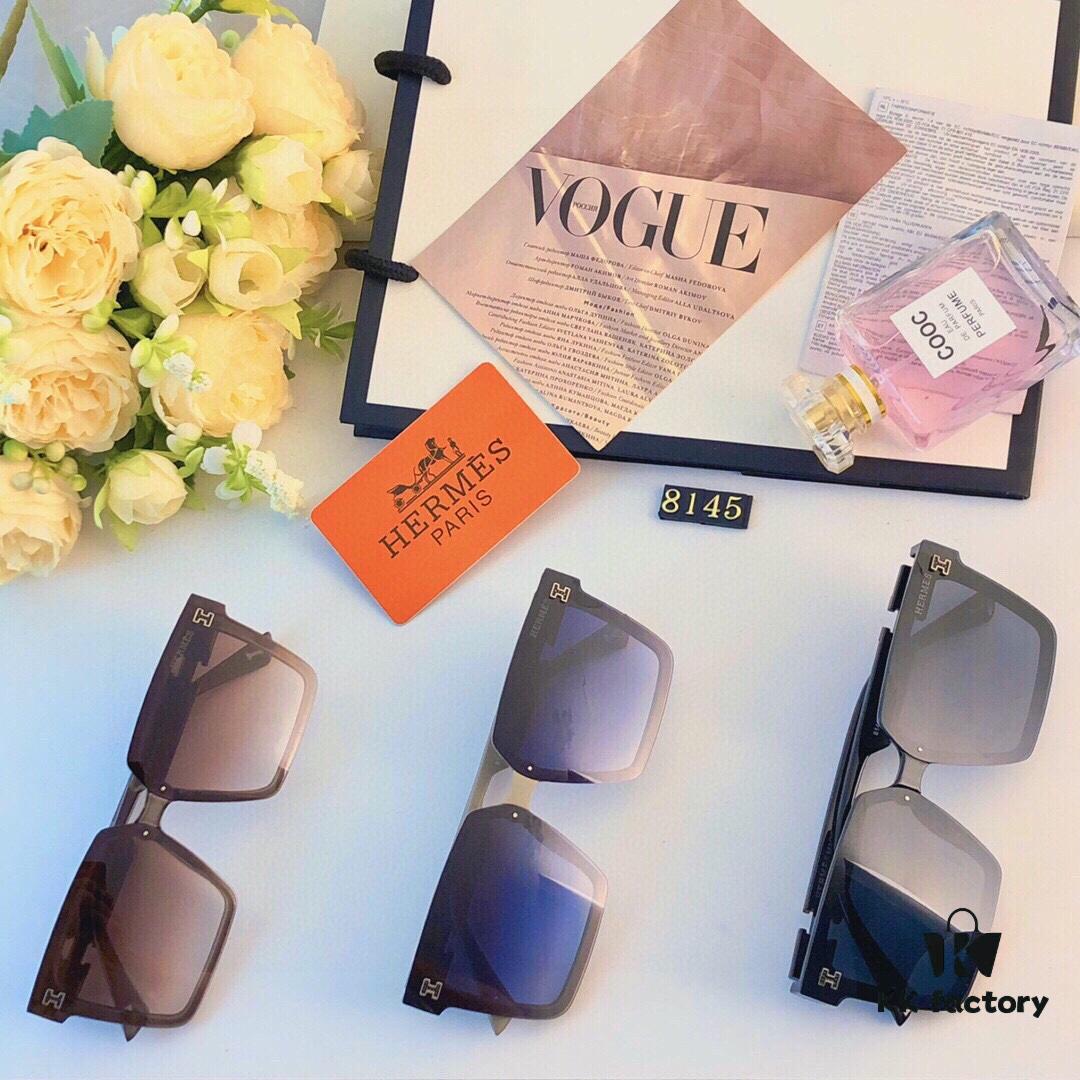 6931ae93ccd8ab3d7afa2aaf Hermes Women's Square Retro Sunglasses, Korean Style Ins High-End Fashion, Slimming for Large Faces, Trendy Celebrity Streetwear Sun Protection Glasses