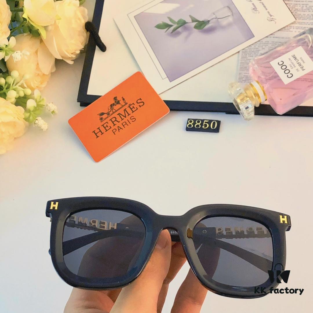 6931ae95ccd8ab3d7afa2ad4 Hermes Sunglasses for Women, Trendy Square Frame UV Protection Glasses, Slimming Design for Round Faces, Suitable for Summer and Myopia, Unisex Style