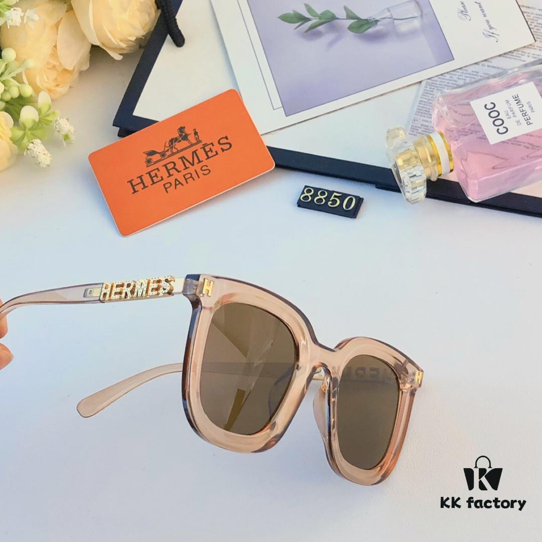 6931ae95ccd8ab3d7afa2ad7 Hermes Sunglasses for Women, Trendy Square Frame UV Protection Glasses, Slimming Design for Round Faces, Suitable for Summer and Myopia, Unisex Style