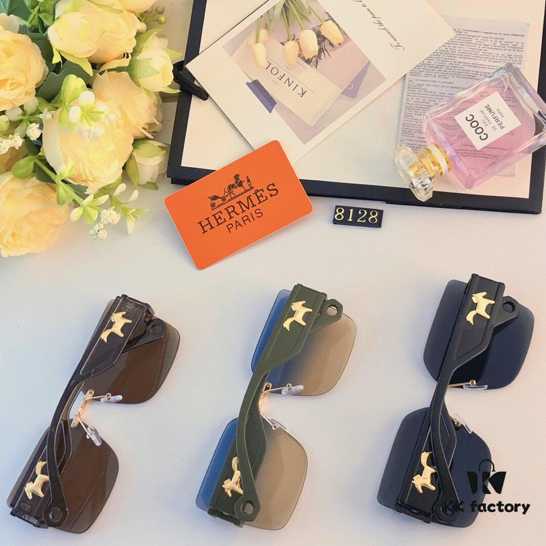 6931ae96ccd8ab3d7afa2adc Hermes New Arrival Sunglasses for Women, High-End Fashion UV Protection, Anti-Glare, Instagrammable Driving Sunglasses