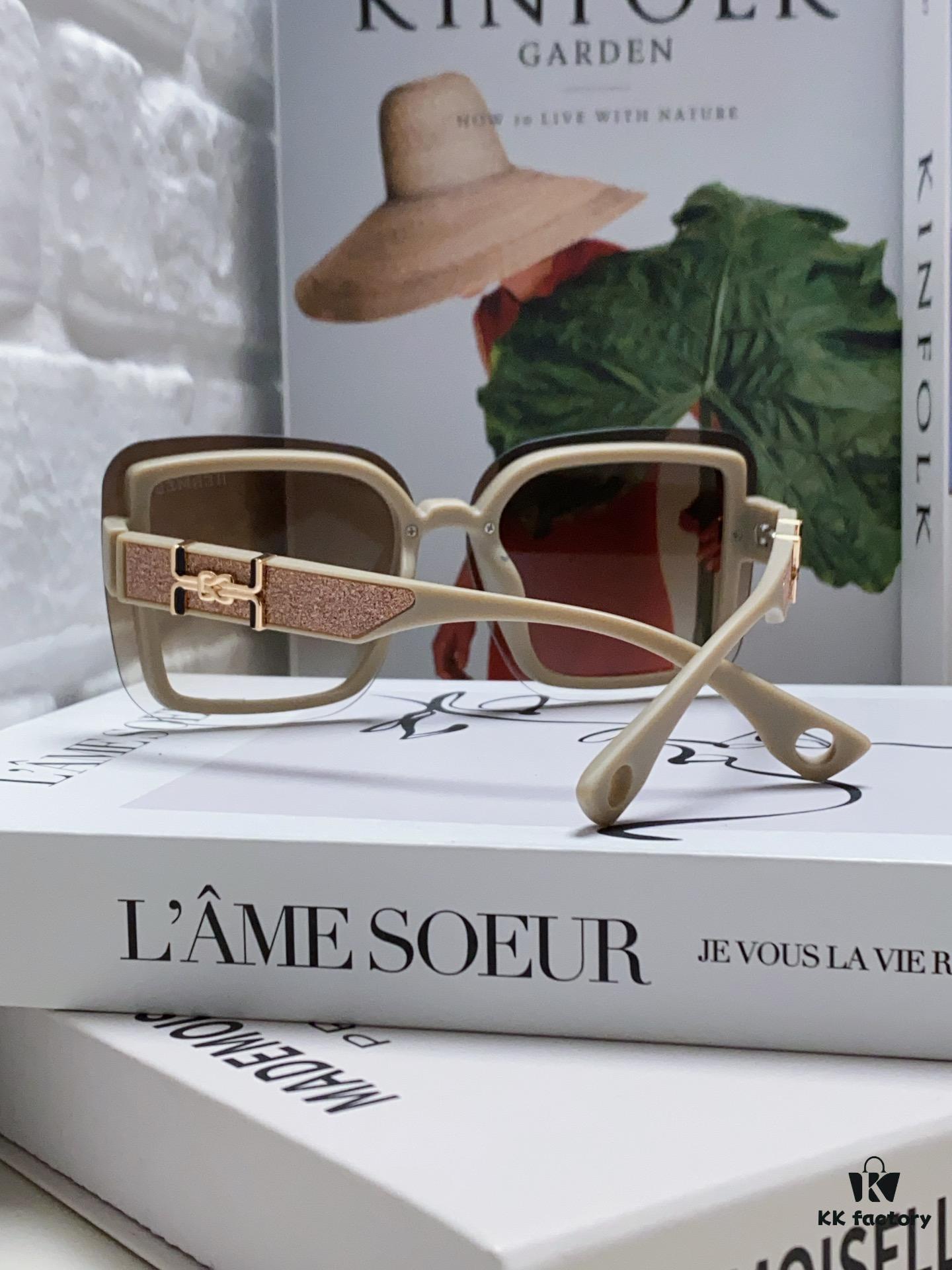 6931ae9bccd8ab3d7afa2b26 HERMES Women's Sunglasses 2024 New Arrival Oversized Round UV-Protective Sunglasses for Large Face, Vintage Slimming Style Popular Influencer Glasses