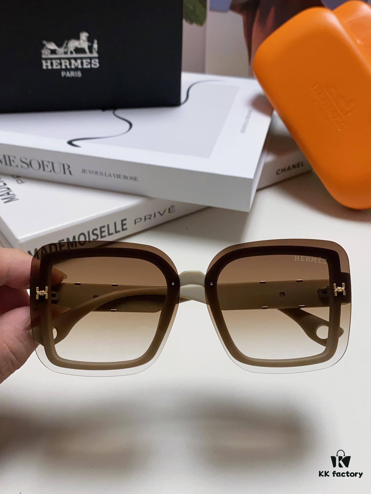 6931ae9bccd8ab3d7afa2b27 HERMES Women's Sunglasses 2024 New Arrival Oversized Round UV-Protective Sunglasses for Large Face, Vintage Slimming Style Popular Influencer Glasses