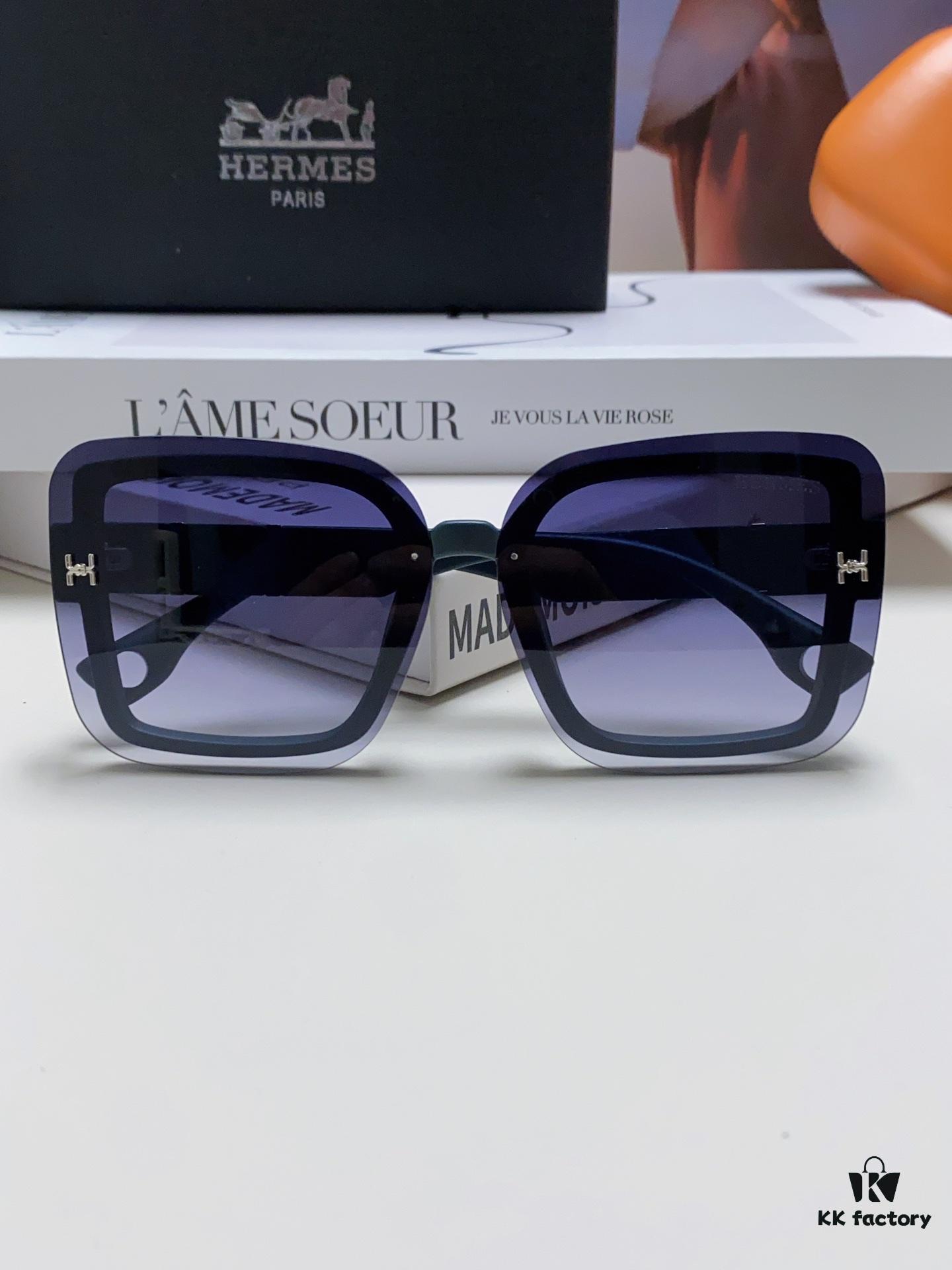 6931ae9cccd8ab3d7afa2b33 HERMES Women's Sunglasses, UV-Protective Oversized Round Frame Sunglasses 2024 New Arrival, Vintage-Inspired Slimming Design for Large Faces, Trendy Influencer Eyewear