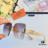6931ae9cccd8ab3d7afa2b39 Hermes 2024 New Arrival European and American Style Frameless Sunglasses for Women, Oversized Summer Sun Glasses that Flatter Large Faces and Slim the Appearance