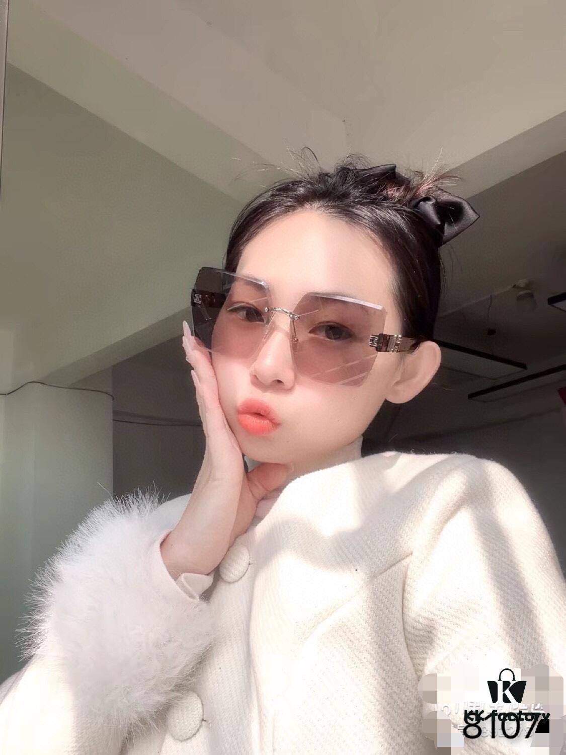 6931ae9dccd8ab3d7afa2b48 Hermes Unframed Square Sunglasses for Women, Slimming Design, 2024 New Arrival UV Protection, Korean Style Influencer Trendy High-End Sun Glasses