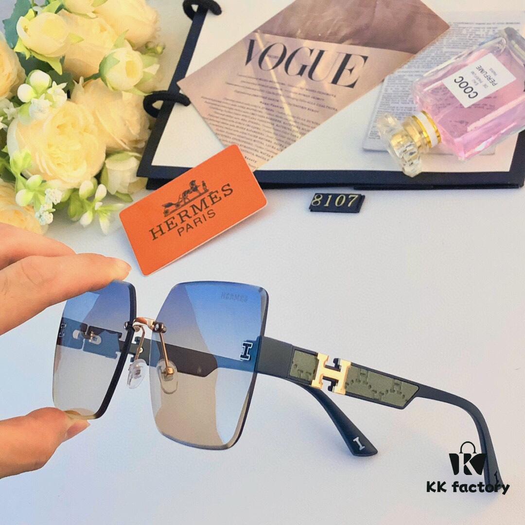 6931ae9dccd8ab3d7afa2b4b Hermes Unframed Square Sunglasses for Women, Slimming Design, 2024 New Arrival UV Protection, Korean Style Influencer Trendy High-End Sun Glasses