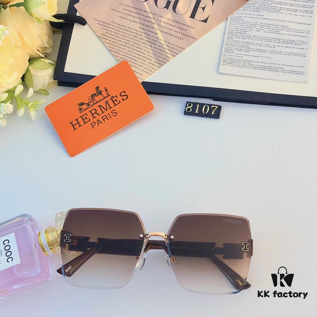 6931ae9eccd8ab3d7afa2b4f Hermes Unframed Square Sunglasses for Women, Slimming Design, 2024 New Arrival UV Protection, Korean Style Influencer Trendy High-End Sun Glasses