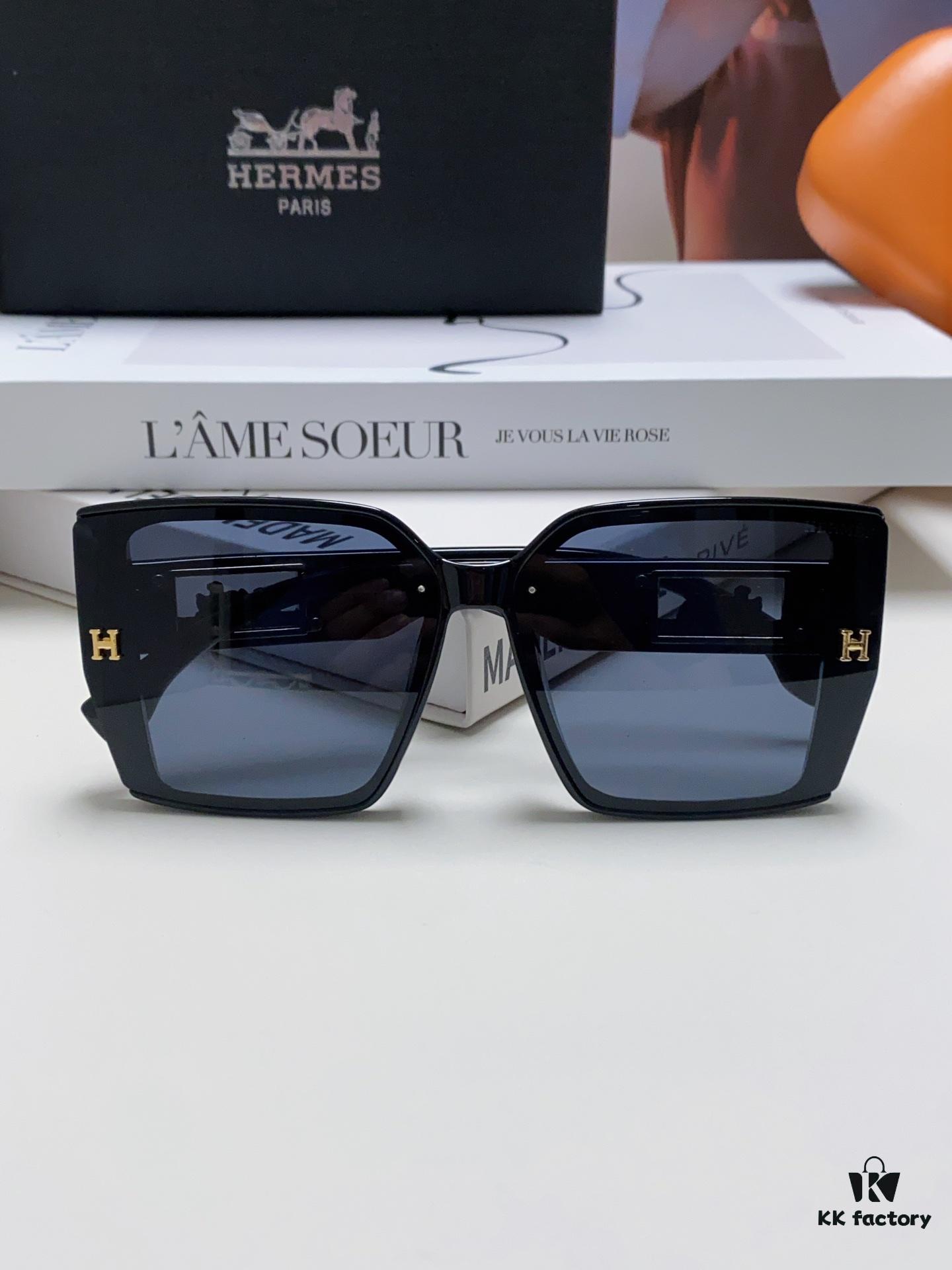 6931aea5ccd8ab3d7afa2bbb Hermes 2024 New Arrival Polarized Sunglasses for Women, Fashion Oversized Frame, Slimming Effect, UV Protection, Versatile and Stylish
