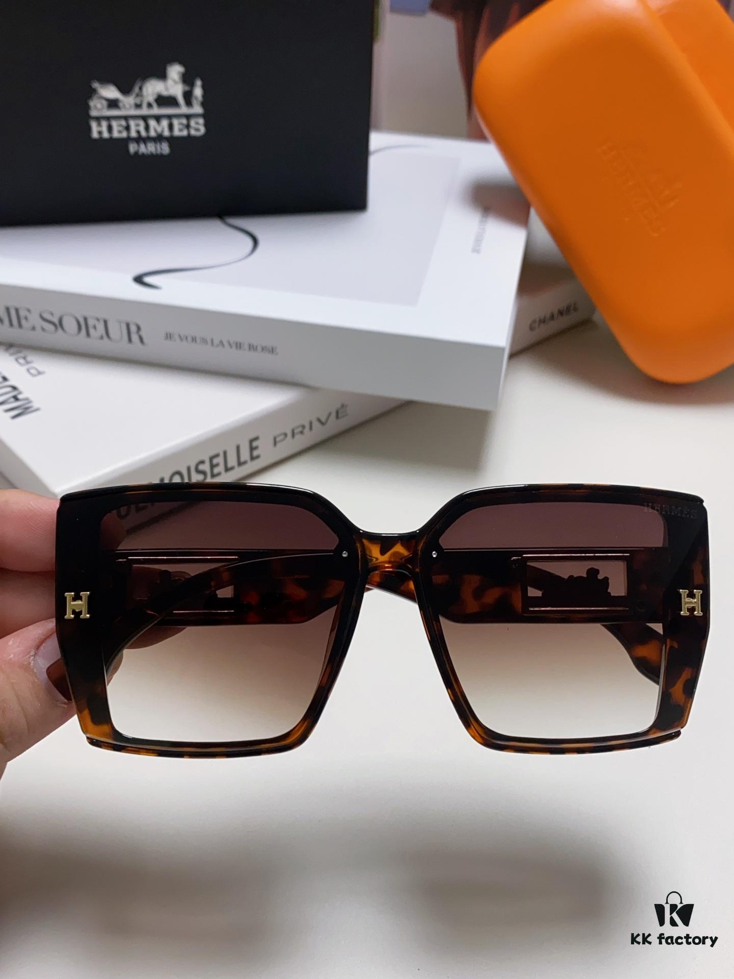 6931aea6ccd8ab3d7afa2bc2 Hermes 2024 New Polarized Sunglasses for Women, Fashionable Oversized Frame, Slimming Effect, UV Protection, Casual and Versatile Sun Glasses