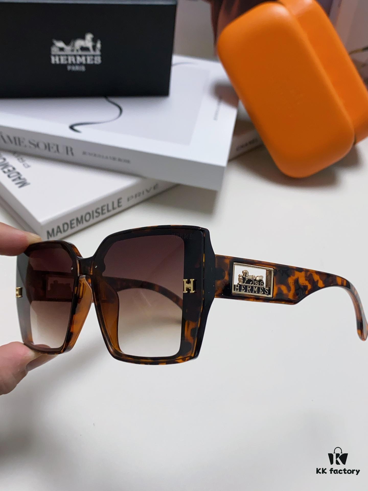 6931aea6ccd8ab3d7afa2bc4 Hermes 2024 New Polarized Sunglasses for Women, Fashionable Oversized Frame, Slimming Effect, UV Protection, Casual and Versatile Sun Glasses