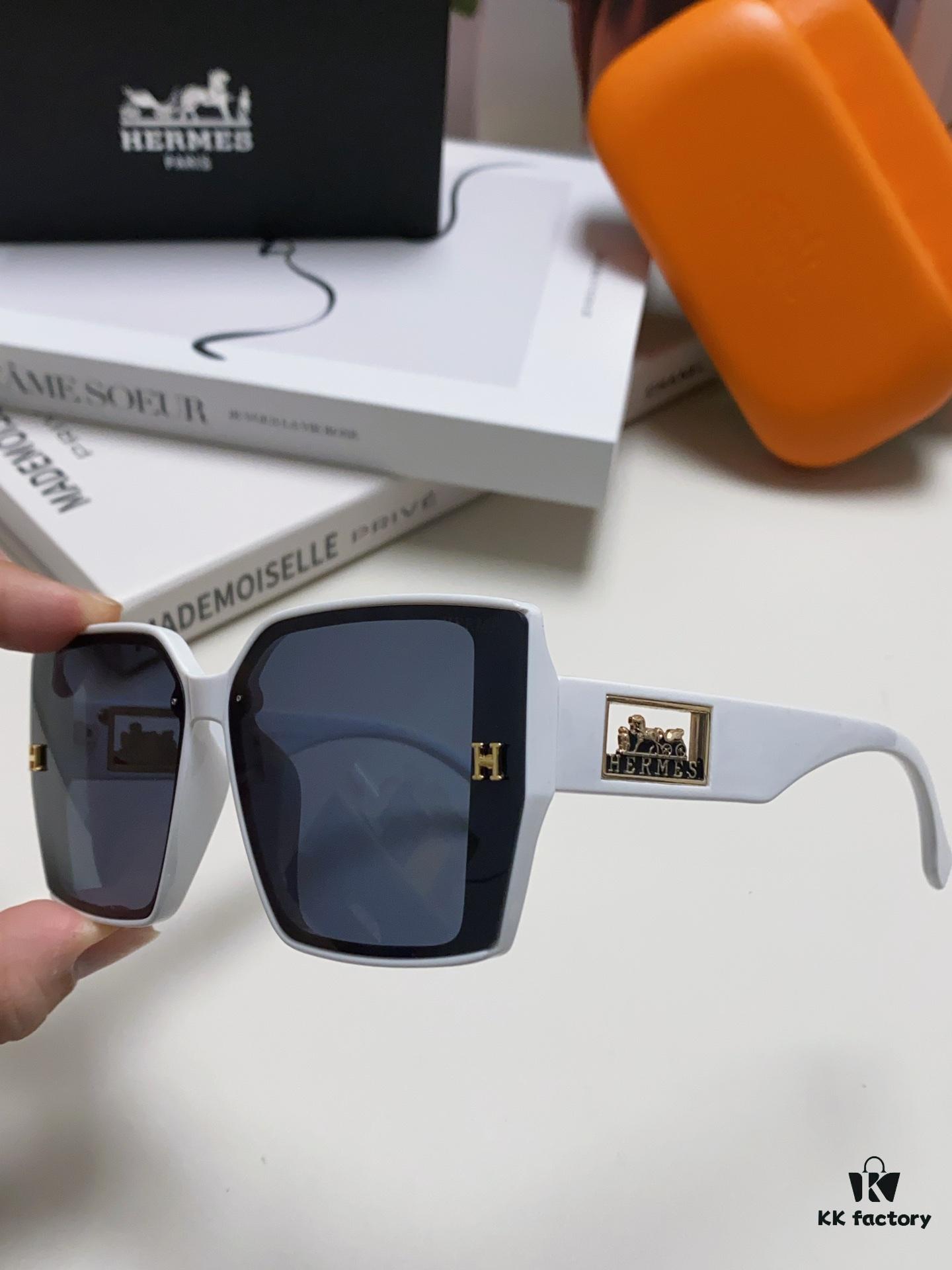 6931aea7ccd8ab3d7afa2bcd Hermes 2024 New Polarized Sunglasses for Women, Fashionable Oversized Frame, Slimming Effect, UV Protection, Casual and Versatile Style