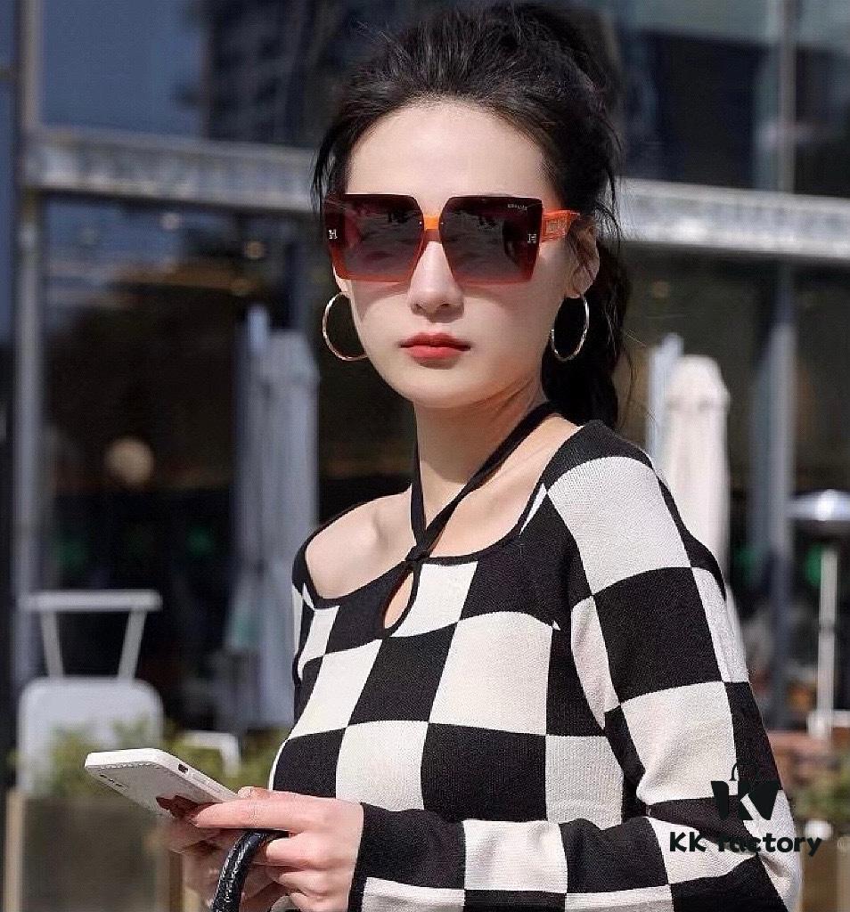 6931aeacccd8ab3d7afa2c10 HERMES H50200 TR Polarized Sunglasses, Luxury Square Frame Designer Shades