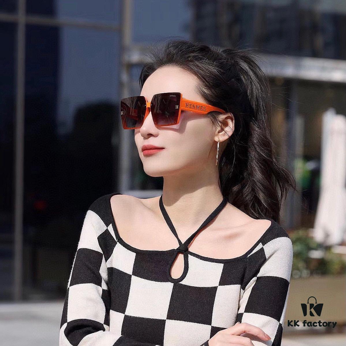 6931aeacccd8ab3d7afa2c12 HERMES H50200 TR Polarized Sunglasses, Luxury Square Frame Designer Shades