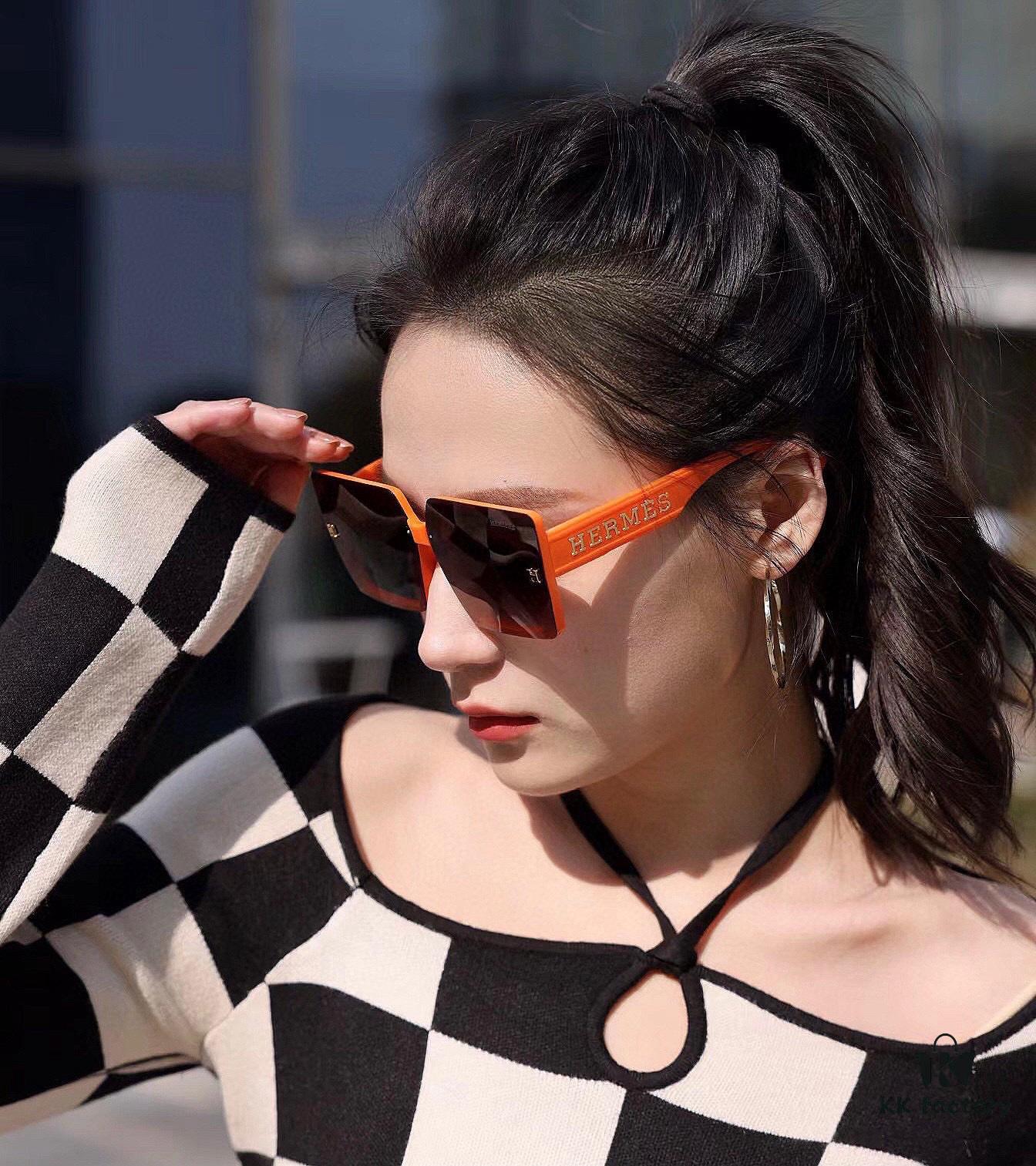 6931aeacccd8ab3d7afa2c14 HERMES H50200 TR Polarized Sunglasses, Luxury Square Frame Designer Shades