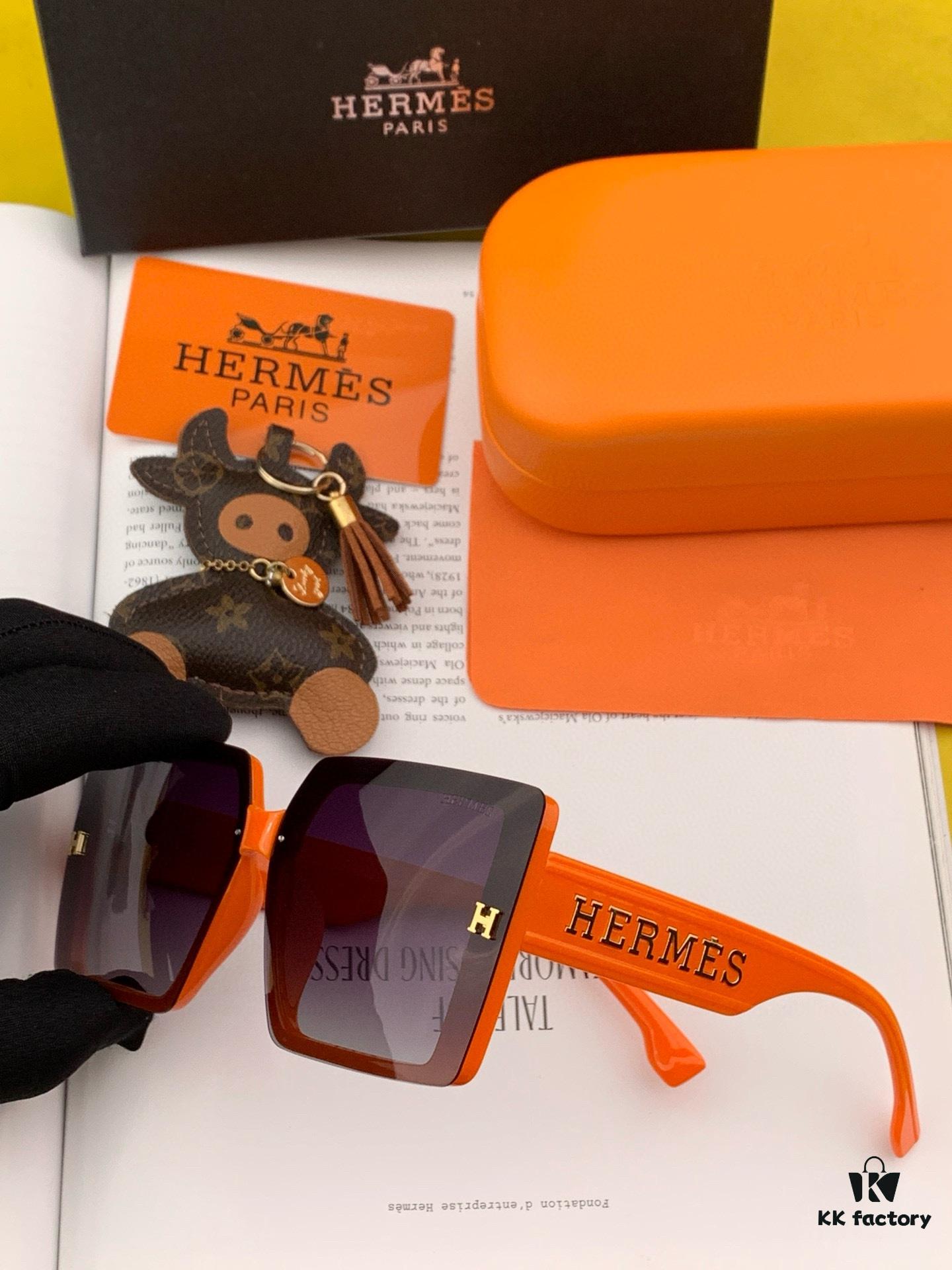 6931aeacccd8ab3d7afa2c16 HERMES H50200 TR Polarized Sunglasses, Luxury Square Frame Designer Shades