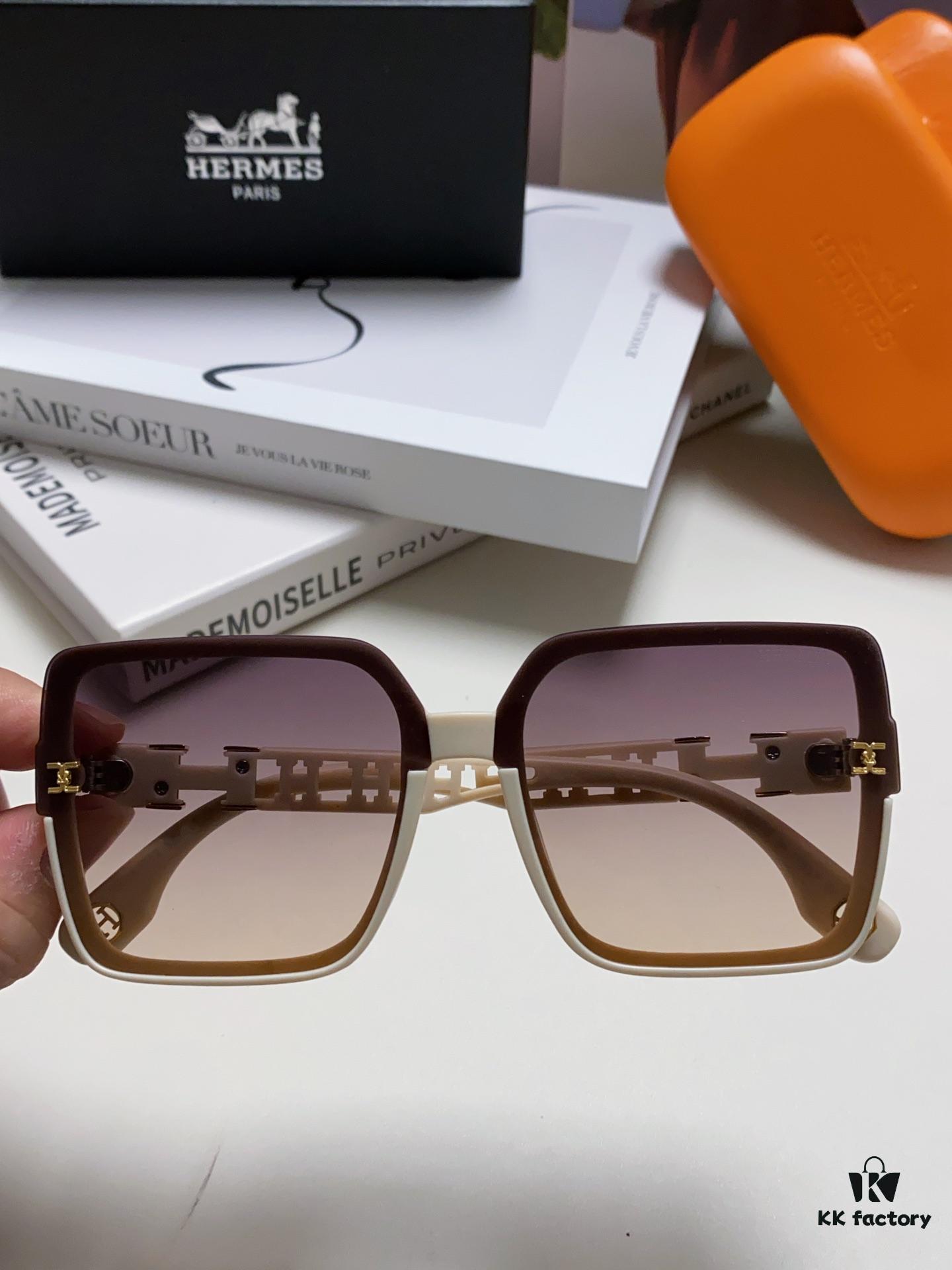6931aeadccd8ab3d7afa2c27 HERMES 2024 New Arrival Popular Fashion H Sunglasses for Women UV Protection Driver's Glasses, Stylish White Sunglasses with HHH Logo