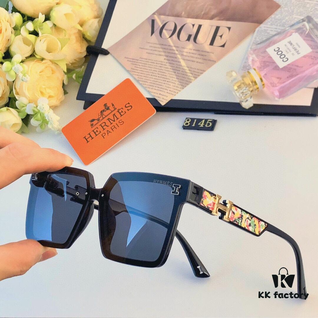 6931aeb2ccd8ab3d7afa2c5f Hermes* Women's Square Retro Vintage Korean Style INS High-End Sunglasses for Large Face, Slimming and Stylish, Fashionable Sun Protection Shades