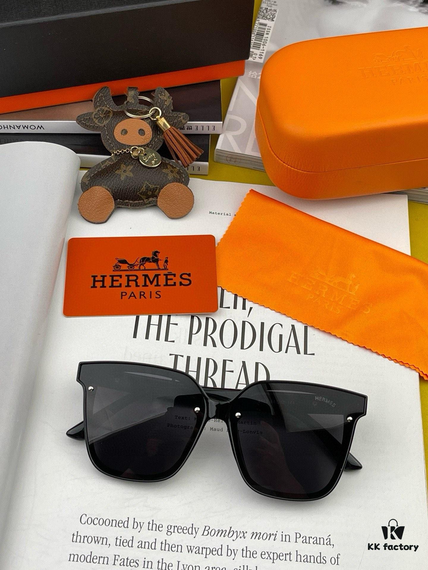 6931aeb3ccd8ab3d7afa2c71 Polarized Series Sunglasses HERMES Hermes Original Release Internet Celebrity Super Hot Selling Classic Luxury Global Fashion Square Frame Sunglasses High-End Quality Authentic High Quality Model H5102
