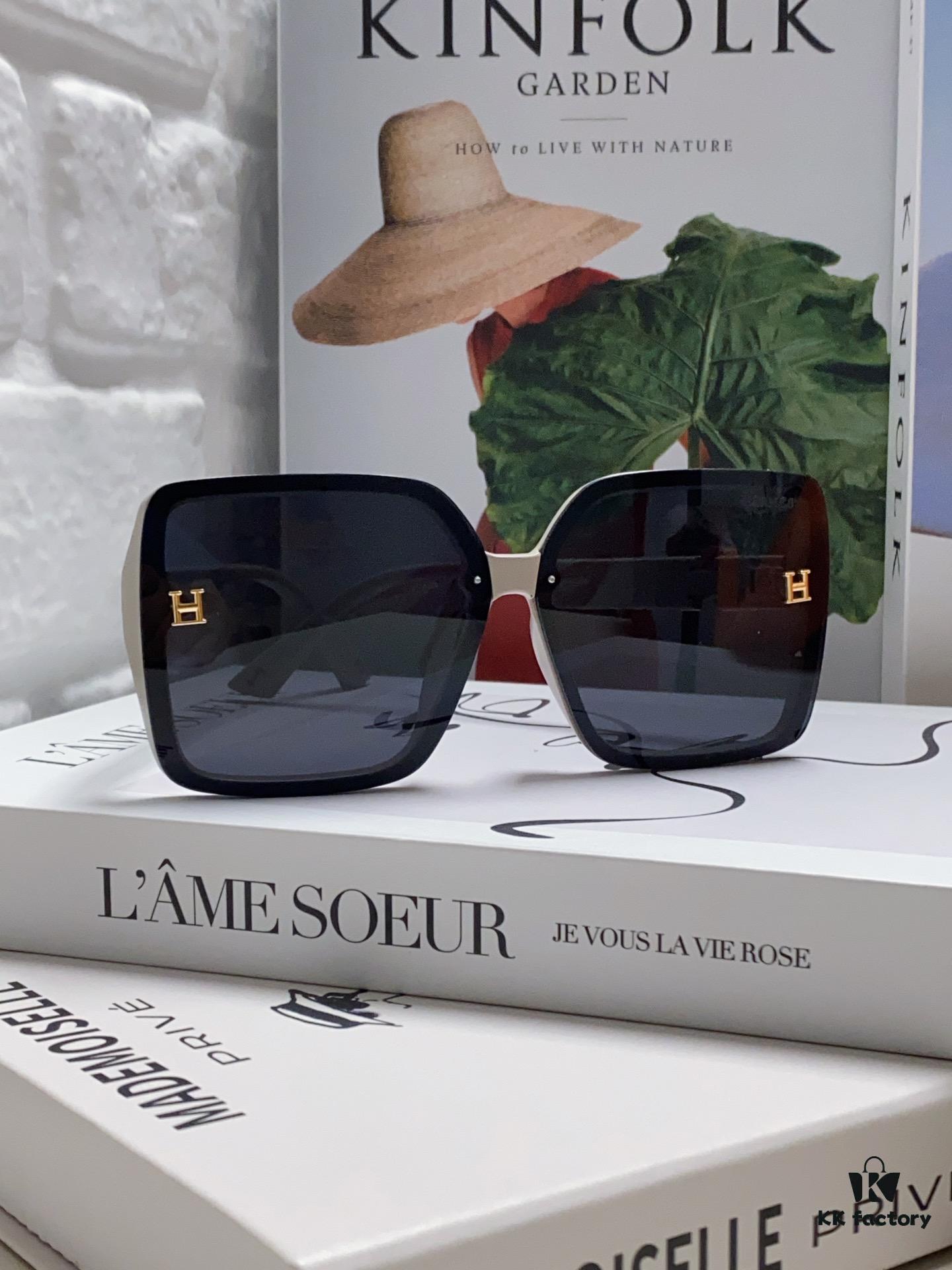 6931aeb6ccd8ab3d7afa2c9b Hermes New Polarized Sunglasses for Women, Fashion Oversized Frame Minimalist UV Protection Sunglasses, Slimming and Stylish Accessory