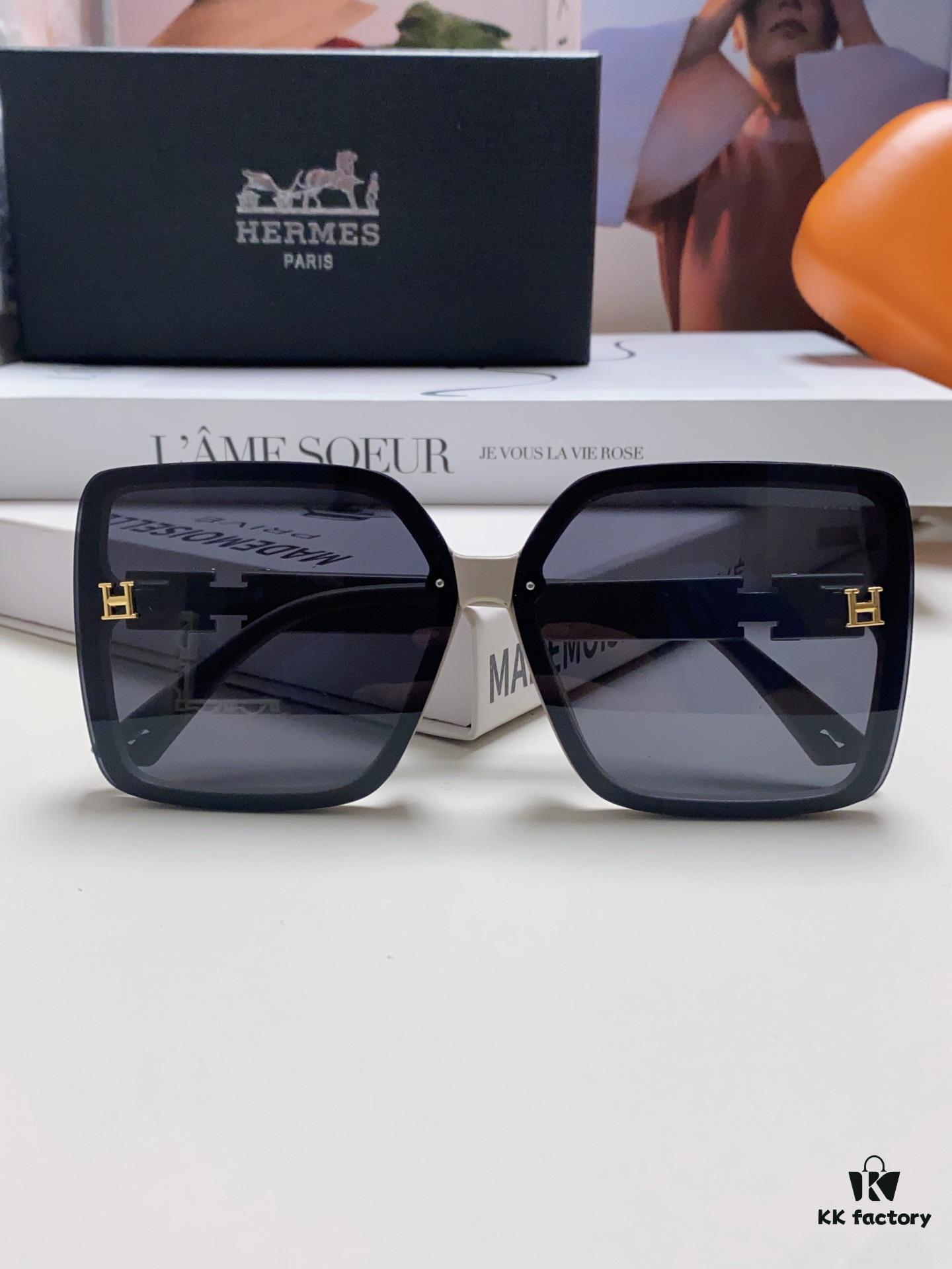 6931aeb6ccd8ab3d7afa2c9d Hermes New Polarized Sunglasses for Women, Fashion Oversized Frame Minimalist UV Protection Sunglasses, Slimming and Stylish Accessory