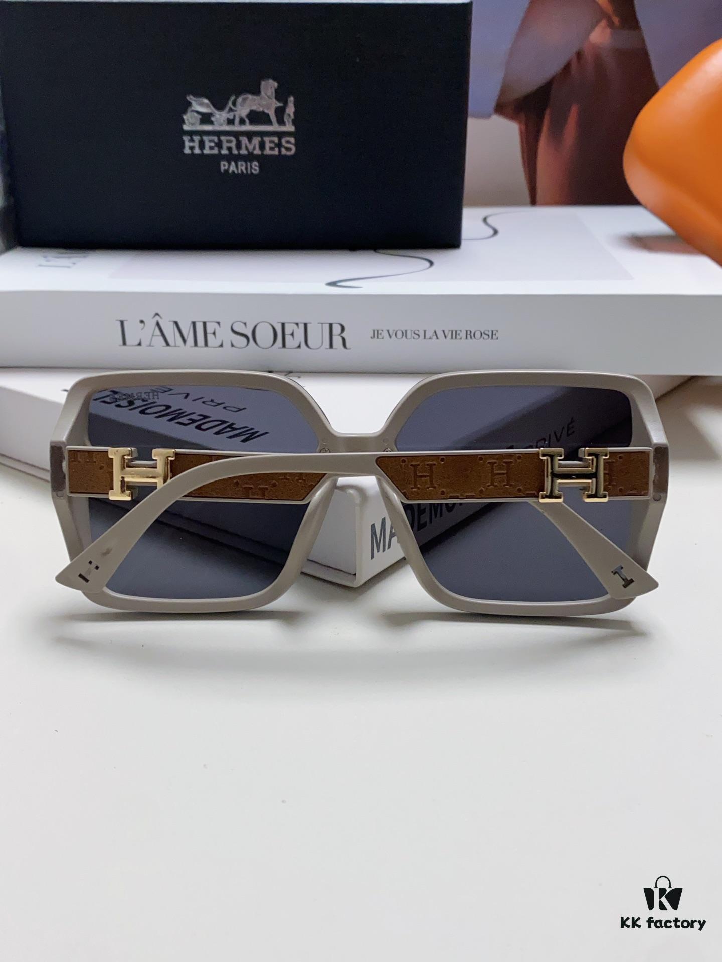 6931aeb6ccd8ab3d7afa2c9e Hermes New Polarized Sunglasses for Women, Fashion Oversized Frame Minimalist UV Protection Sunglasses, Slimming and Stylish Accessory