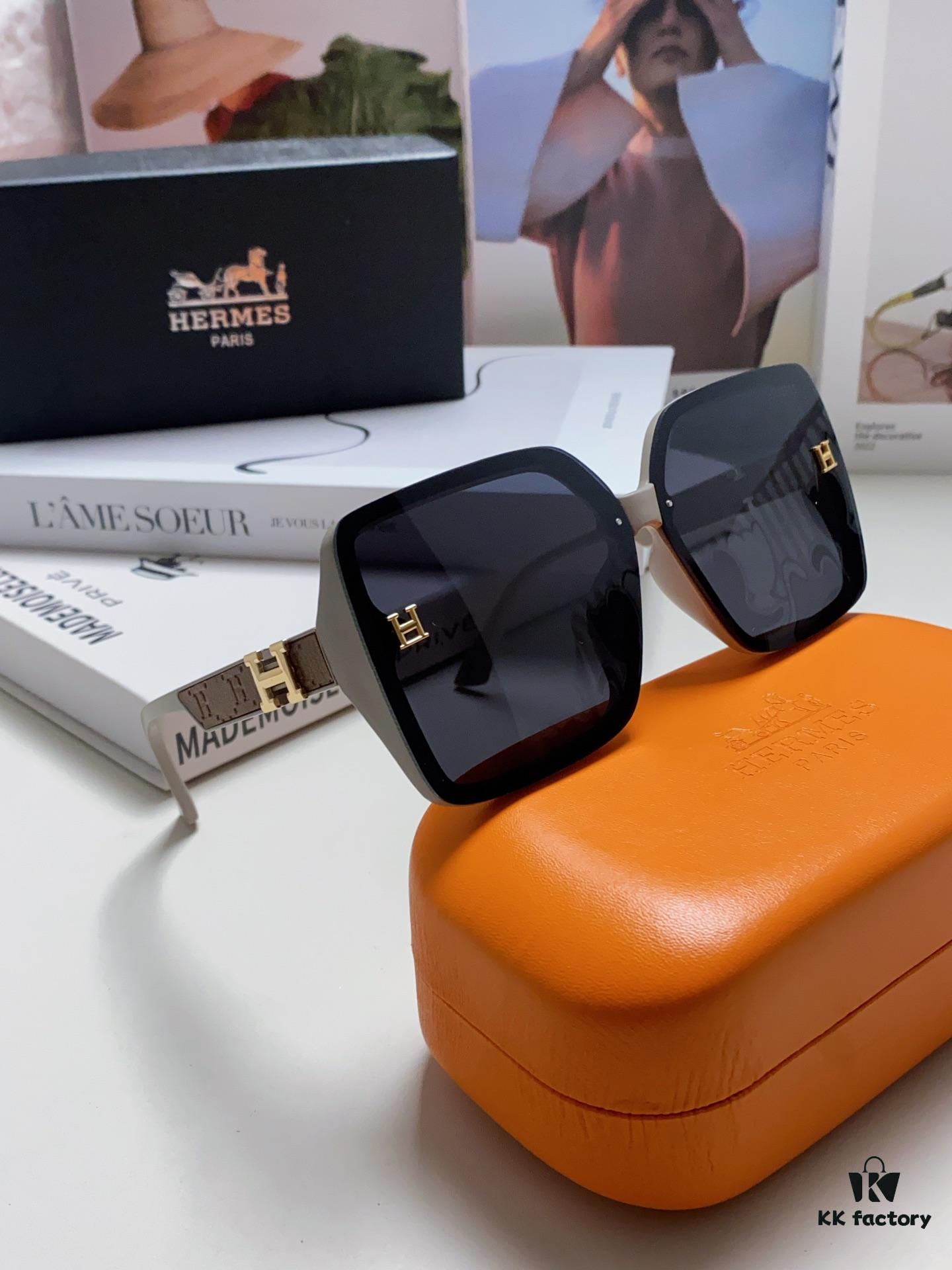 6931aeb6ccd8ab3d7afa2c9f Hermes New Polarized Sunglasses for Women, Fashion Oversized Frame Minimalist UV Protection Sunglasses, Slimming and Stylish Accessory