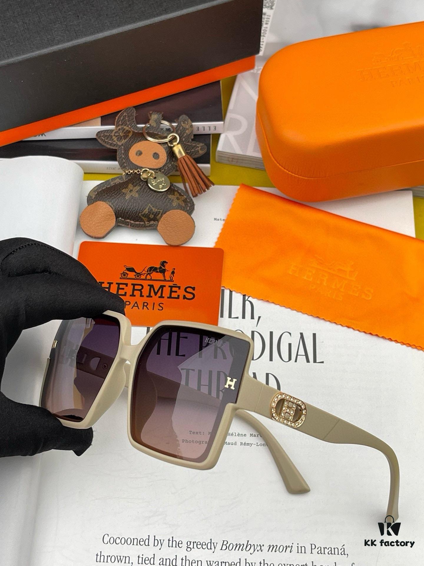 6931aeb7ccd8ab3d7afa2cb3 Polarized Series Sunglasses HERMES Hermes Original Release Popular Bestseller Classic Luxury Global Fashion Square Frame Sunglasses High-Quality Authentic H6107