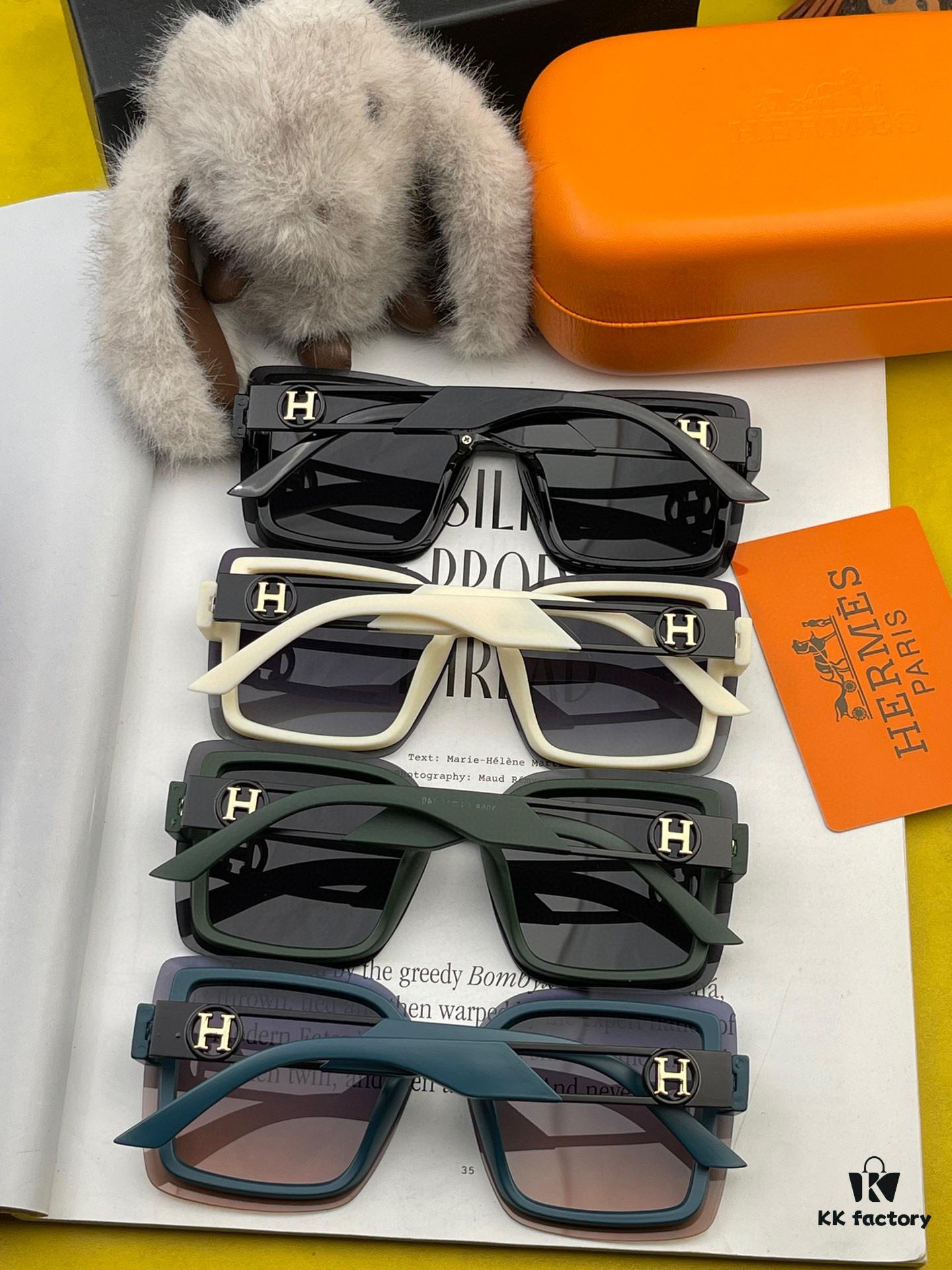 6931aeb9ccd8ab3d7afa2cce HERMES 2024 Spring New Arrival Original Luxury Designer Square Sunglasses H3966