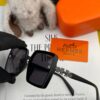 6931aebaccd8ab3d7afa2cde HERMES 2024 Spring New Arrival Original Shipment Viral Hit Blue Classic Luxury Worldwide Fashion Square Sunglasses High-End Quality Authentic High-Quality Model: H1301
