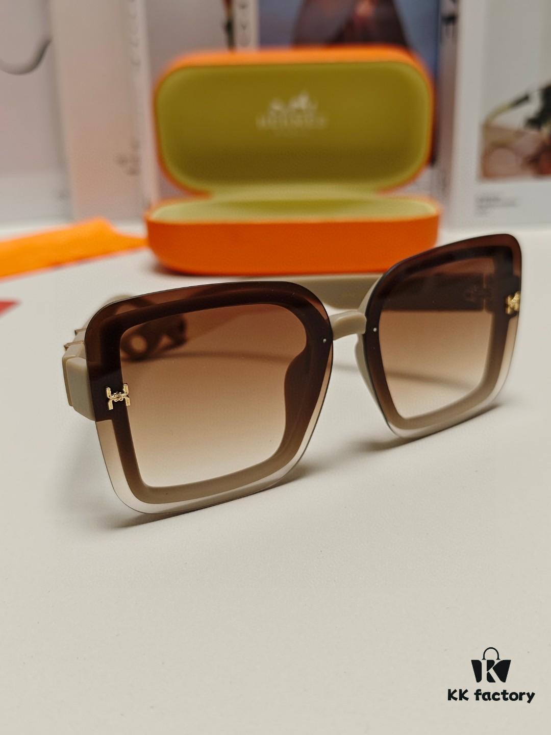 6931aebeccd8ab3d7afa2d19 HERMES Women's Sunglasses, UV-Protective Oversized Round Frame Sunglasses 2024 New Arrival, Vintage-Inspired Slimming Design for Large Faces, Trendy Influencer Eyewear
