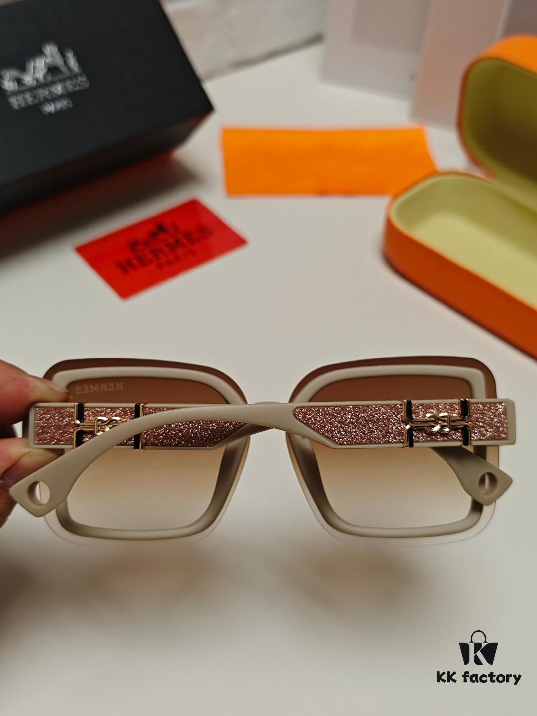 6931aebeccd8ab3d7afa2d1c HERMES Women's Sunglasses, UV-Protective Oversized Round Frame Sunglasses 2024 New Arrival, Vintage-Inspired Slimming Design for Large Faces, Trendy Influencer Eyewear