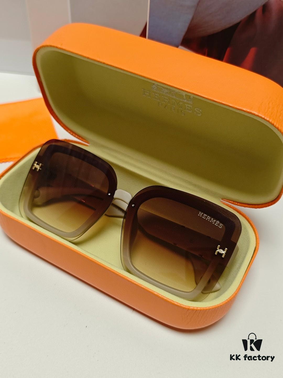 6931aebfccd8ab3d7afa2d1e HERMES Women's Sunglasses, UV-Protective Oversized Round Frame Sunglasses 2024 New Arrival, Vintage-Inspired Slimming Design for Large Faces, Trendy Influencer Eyewear