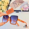 6931aec1ccd8ab3d7afa2d48 Hermes New H-Logo Square Frame Chain Detail Sunglasses for Women, Fashion Trendy Shades, High-End Instagram Influencer Style