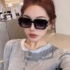 6931aec3ccd8ab3d7afa2d60 Hermes Korean-style Square Frame Minimalist Fashion Sunglasses for Women, Round Face UV Protection Driving Sunglasses