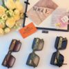 6931aecaccd8ab3d7afa2dc4 Hermes Women's Sunglasses 2024 New Arrival Square Frame Vintage Korean Style UV Protection Oversized Glasses for Long and Oval Face Slimming Effect