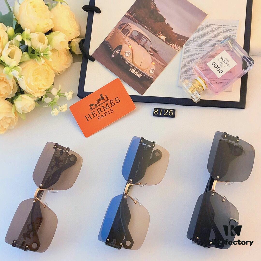 6931aecaccd8ab3d7afa2dcb Hermes Korean-style Fashion Square-frame Sunglasses for Women, Premium Look, Oversized Design Slimming Effect UV Protection Sun Glasses 2024 New Arrival