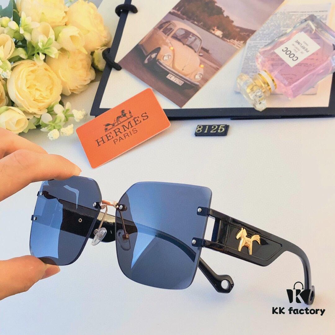 6931aecaccd8ab3d7afa2dcd Hermes Korean-style Fashion Square-frame Sunglasses for Women, Premium Look, Oversized Design Slimming Effect UV Protection Sun Glasses 2024 New Arrival