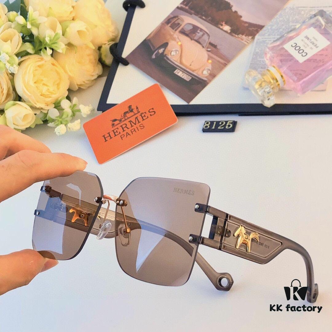 6931aecaccd8ab3d7afa2dce Hermes Korean-style Fashion Square-frame Sunglasses for Women, Premium Look, Oversized Design Slimming Effect UV Protection Sun Glasses 2024 New Arrival