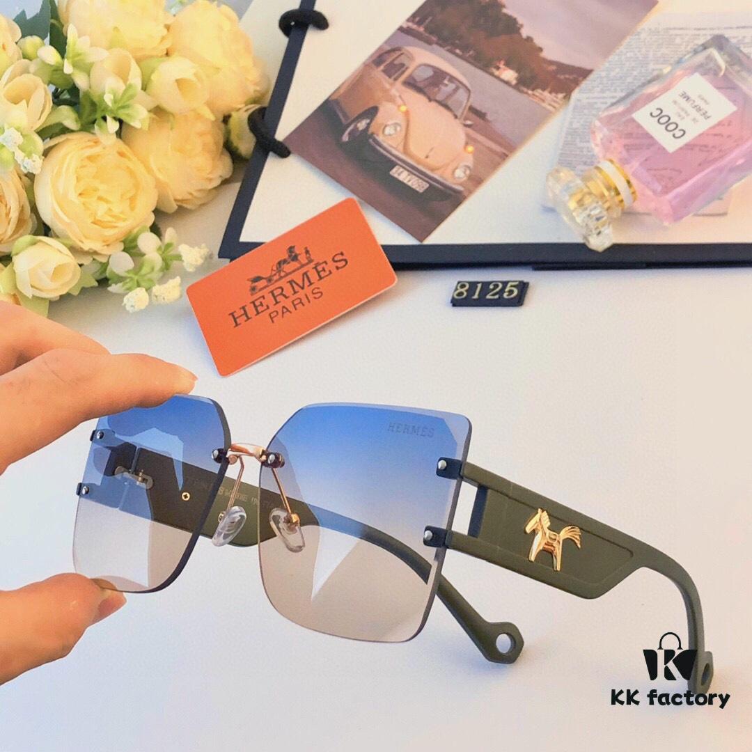 6931aecaccd8ab3d7afa2dcf Hermes Korean-style Fashion Square-frame Sunglasses for Women, Premium Look, Oversized Design Slimming Effect UV Protection Sun Glasses 2024 New Arrival