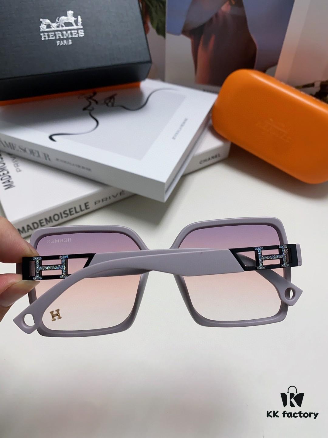 6931aeccccd8ab3d7afa2dec Hermes 2024 New Women's Square Oversized Sunglasses for Round Faces, Slimming UV Protection Sunglasses with Premium Look, Ideal for Travel and Sun Protection