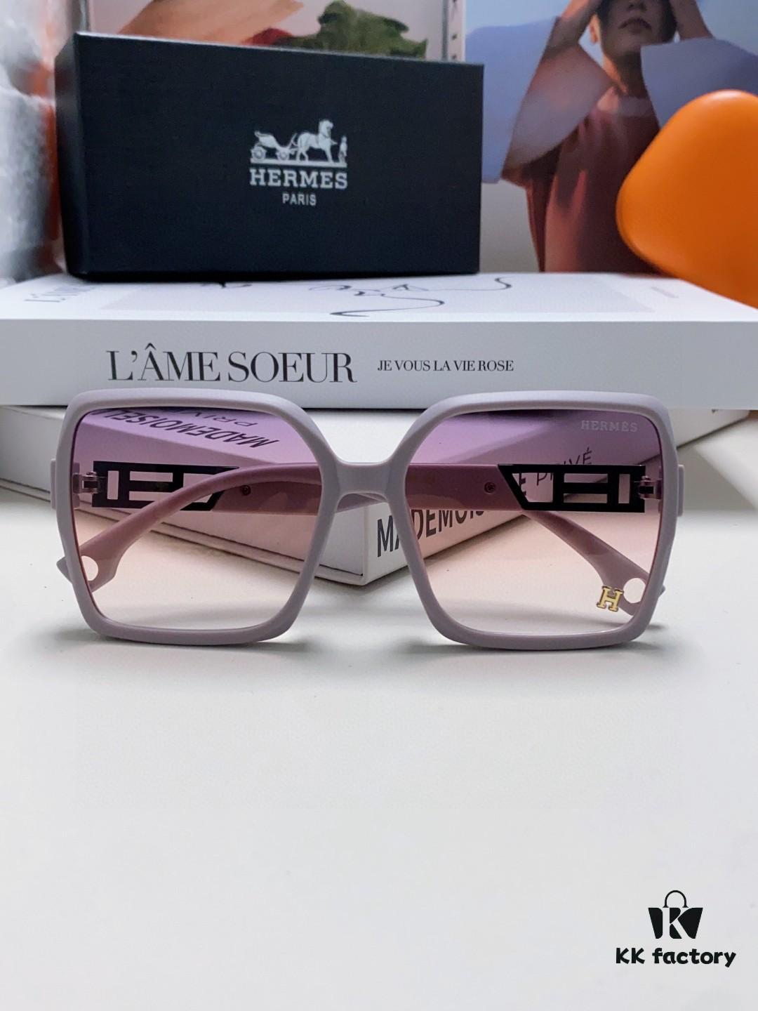 6931aecdccd8ab3d7afa2dee Hermes 2024 New Women's Square Oversized Sunglasses for Round Faces, Slimming UV Protection Sunglasses with Premium Look, Ideal for Travel and Sun Protection