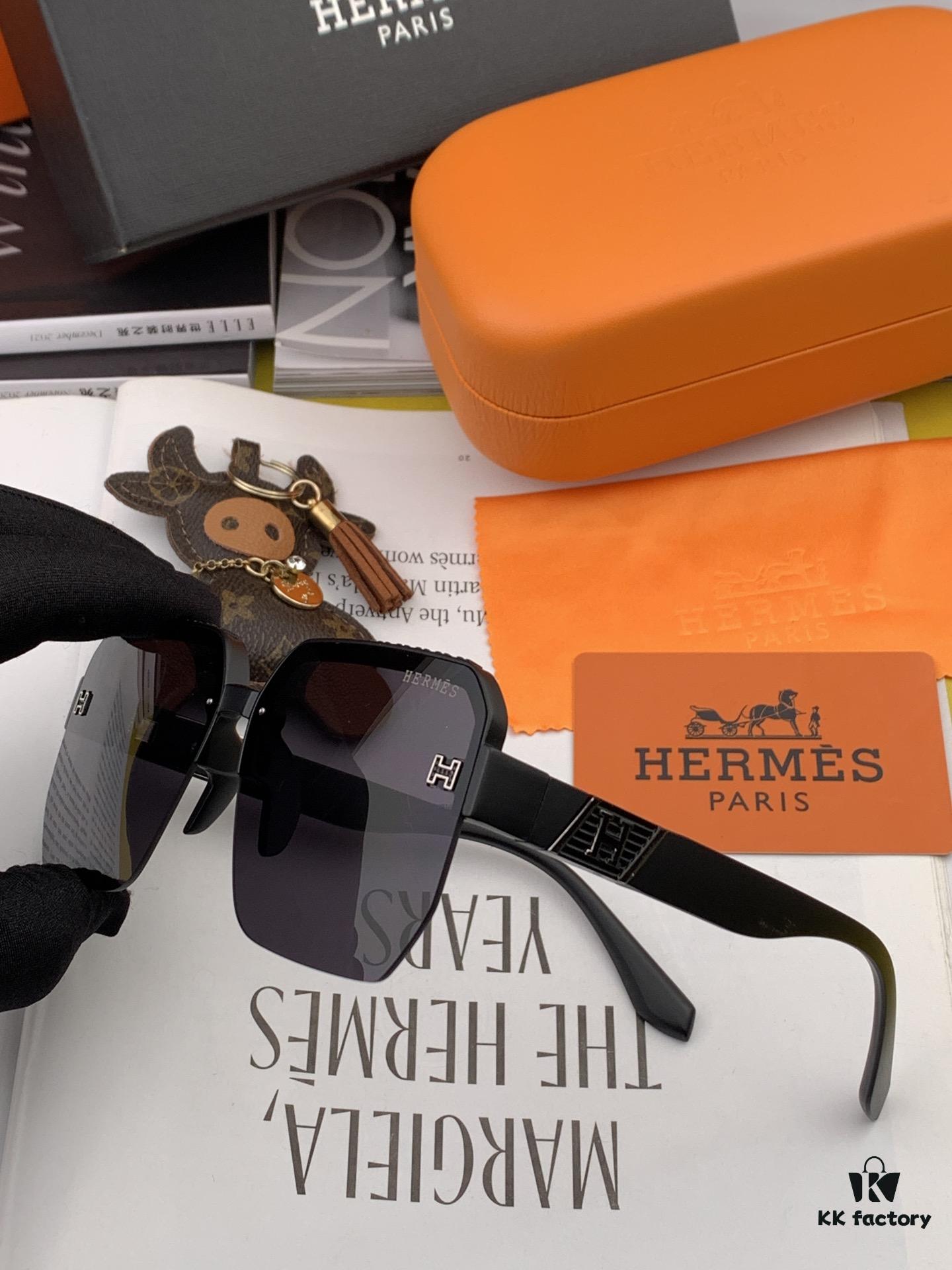 6931aecdccd8ab3d7afa2df7 HERMES 2023 Spring New Arrival Original Release Luxury Fashion Square Sunglasses H1806