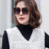 6931aececcd8ab3d7afa2e05 HERMES Hermès Spring 2023 New Arrival Original Release Famous Internet Hit Ultra Popular Blue Classic Luxury Global Fashion Square Sunglasses High-End Quality Authentic High-Quality Model: H1245