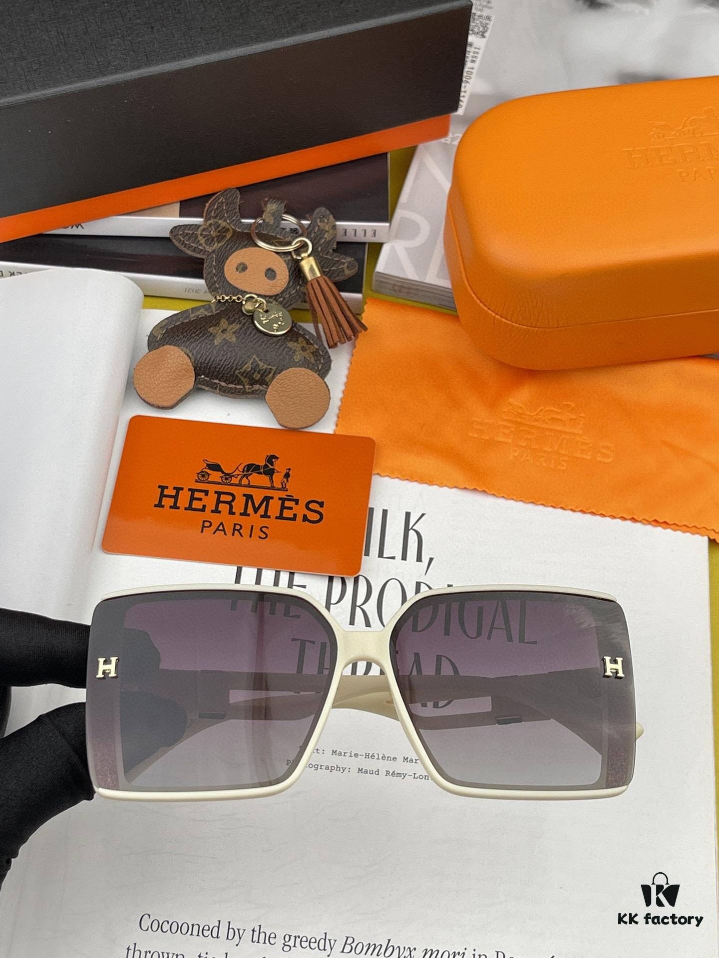 6931aecfccd8ab3d7afa2e11 Polarized Series Sunglasses HERMES Original Shipment Internet Celebrity Super Hot Classic Luxury Square Frame Sunglasses High-Quality Authentic H6103
