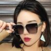 HERMES 2024 Spring New Arrival Original Shipment Popular Luxury Square Sunglasses Model H7998