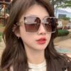 HERMES 2024 Spring New Arrival Original Shipment Popular Luxury Square Sunglasses Model H7998