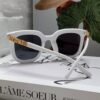 6931aed5ccd8ab3d7afa2e6c Hermes 2024 New Arrival Retro Square Sunglasses for Women, Flattering Frame for Round Faces, Stylish Metal Cut-Out Temples, UV-Protective Fashion Sunglasses