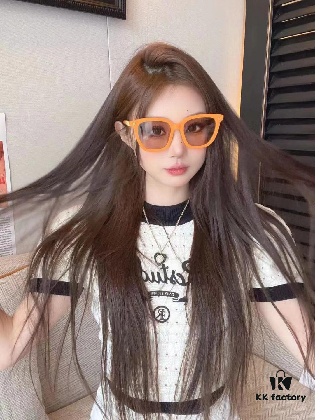 6931aed6ccd8ab3d7afa2e73 Hermes 2024 New Arrival Retro Square Unisex Sunglasses for Women, Slimming Design for Round Faces, Fashionable Metal Frame with Hollow-out Temples, UV-Protective Sunglasses