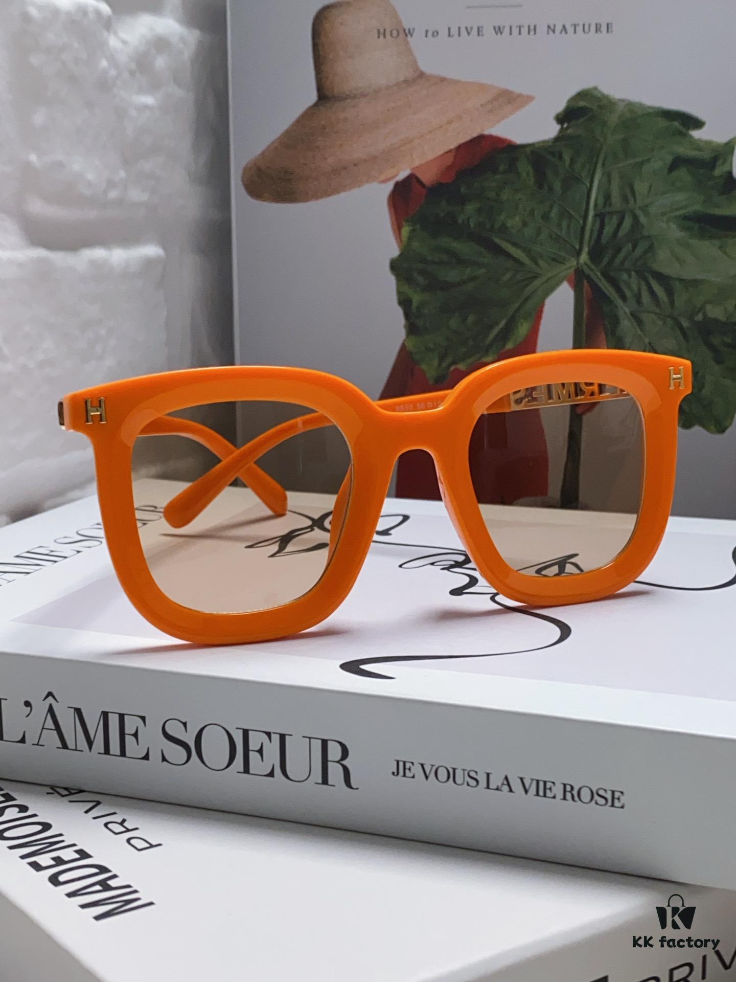 6931aed6ccd8ab3d7afa2e75 Hermes 2024 New Arrival Retro Square Unisex Sunglasses for Women, Slimming Design for Round Faces, Fashionable Metal Frame with Hollow-out Temples, UV-Protective Sunglasses