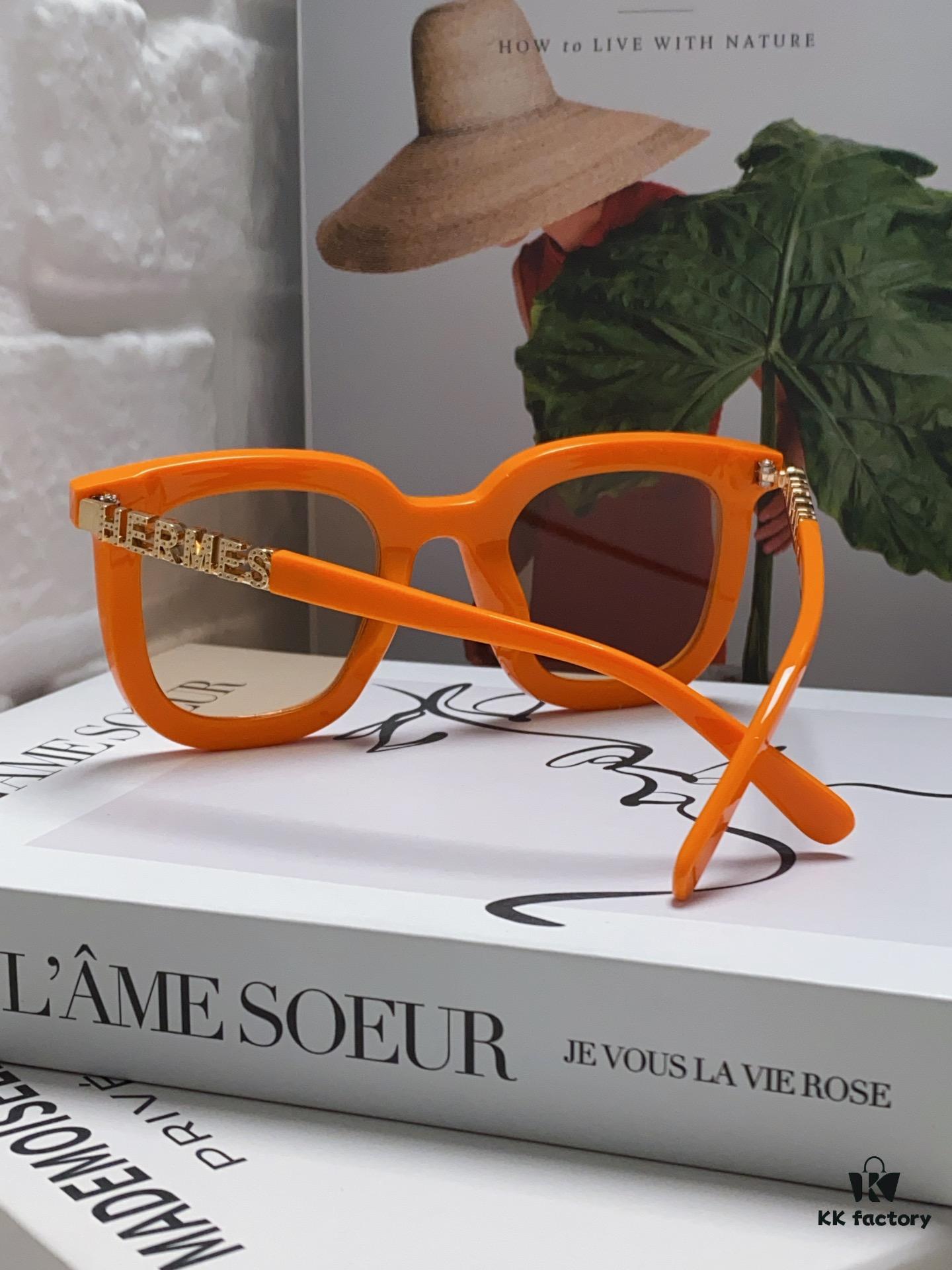 6931aed6ccd8ab3d7afa2e76 Hermes 2024 New Arrival Retro Square Unisex Sunglasses for Women, Slimming Design for Round Faces, Fashionable Metal Frame with Hollow-out Temples, UV-Protective Sunglasses